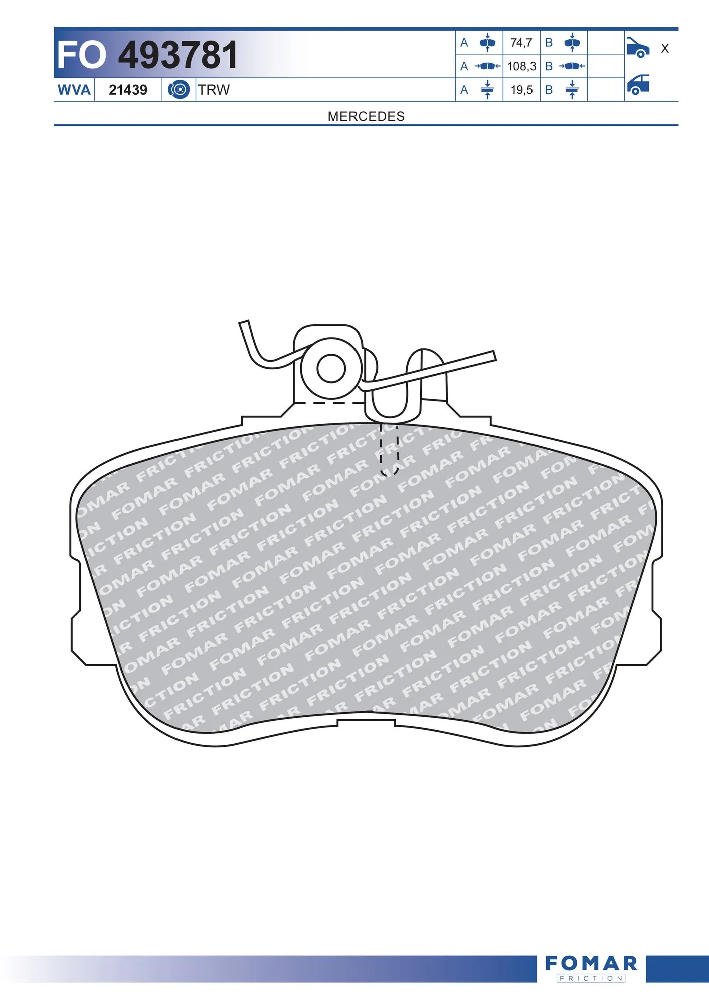 Brake Pad Set, disc brake